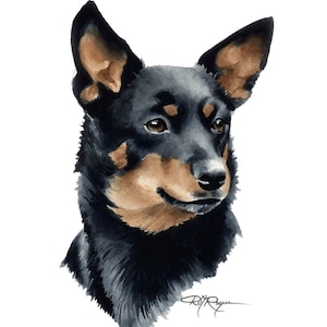 Lancashire Heeler Art Print by Watercolor Artist DJ Rogers
