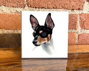 Rat Terrier Ceramic Tile - Rat Terrier Decorative Tile - Dog Lover Gift - Unique Dog Gifts