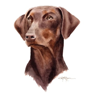 DOBERMAN PINSCHER Art Print by Watercolor Artist DJ Rogers