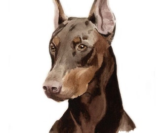 DOBERMAN PINSCHER Dog Art Print by Artist DJ Rogers