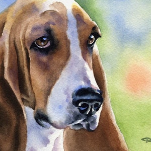 BASSET HOUND Art Print by Artist DJ Rogers