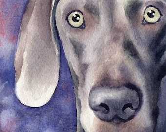 WEIMARANER Art Print by Artist DJ Rogers