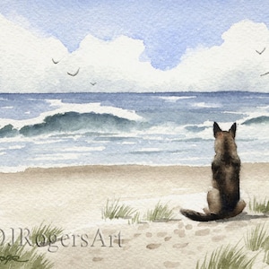 GERMAN SHEPHERD Art Print by Watercolor Artist DJ Rogers