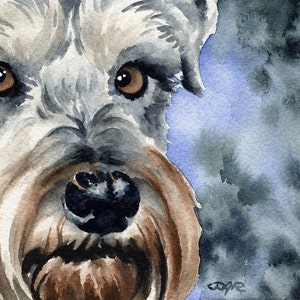 MINIATURE SCHNAUZER Art Print by Artist DJ Rogers