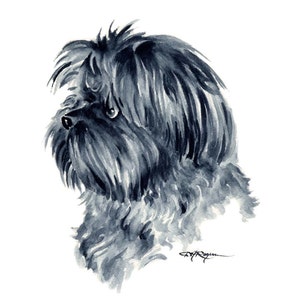 AFFENPINSCHER dog art print by watercolor artist DJ Rogers