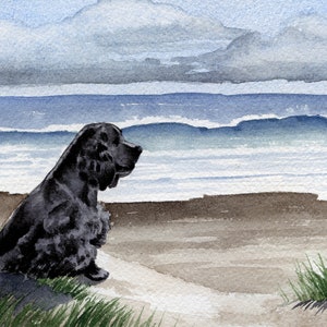 Cocker Spaniel Art Print &quot;COCKER SPANIEL At The BEACH&quot; by Artist D J Rogers
