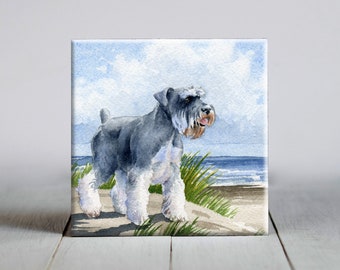 Miniature Schnauzer Ceramic Tile - Schnauzer Decorative Tile - Dog Lover Gift - Unique Dog Gifts