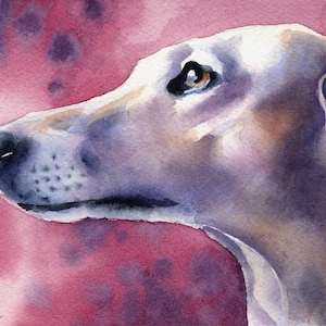 GREYHOUND Art Print by Watercolor Artist DJ Rogers