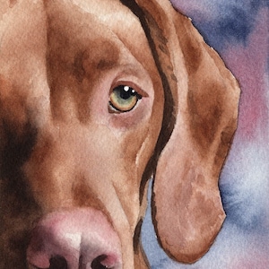 UNGARISCHER VIZSLA Kunstdruck von Aquarellkünstler DJ Rogers