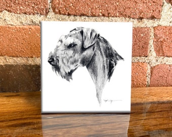 Airedale Terrier Ceramic Tile - Airedale Terrier Decorative Tile - Dog Lover Gift - Unique Dog Gifts