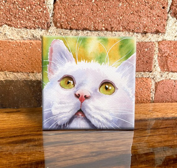 Calico Cat Ceramic Tile Unique Cat Gifts Cat Lover Gift Cat Decorative Tile