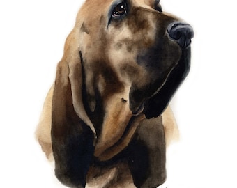 BLOODHOUND Dog Art Print by Artist DJ Rogers