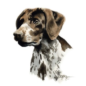 German Short Haired Pointer Dog Art Print by Artist DJ Rogers