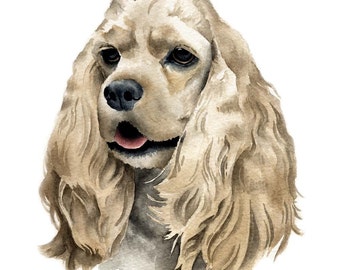 COCKER SPANIEL Dog Art Print by Artist DJ Rogers