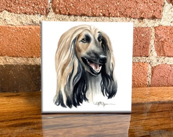 Afghan Hound Ceramic Tile - Afghan Hound Decorative Tile - Dog Lover Gift - Unique Dog Gifts