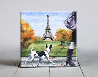 Rat Terrier Ceramic Tile - Rat Terrier Decorative Tile - Dog Lover Gift - Unique Dog Gifts