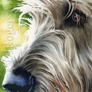 IRISH WOLFHOUND Dog Art Print by Watercolor Artist DJ Rogers