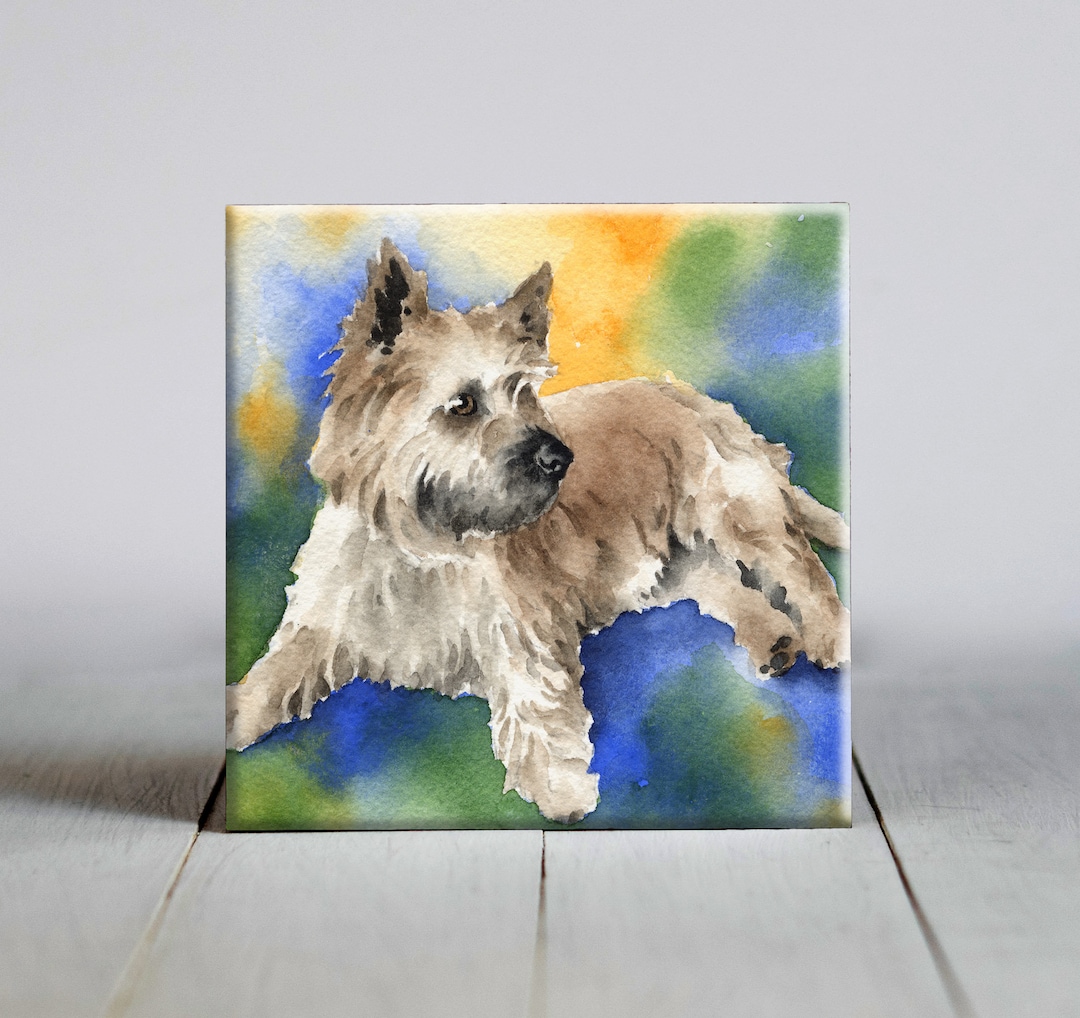 Cairn Terrier Ceramic Tile Cairn Terrier Decorative Tile Dog Lover Gift cairn-terrier-ceramic-tile-cairn-terrier-decorative-tile-dog-lover-gift