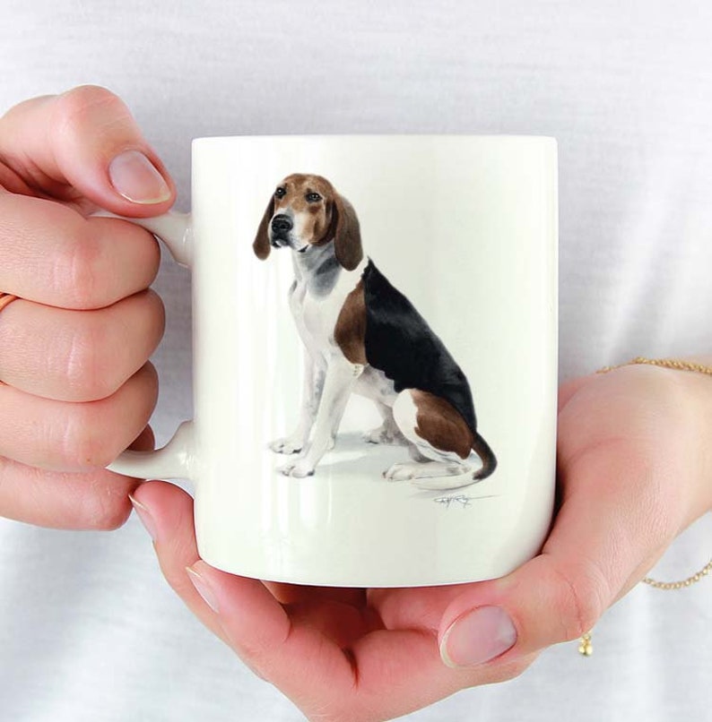 TREEING WALKER COONHOUND Dog Watercolor ART Print DJR