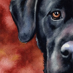 BLACK LAB Art Print by Watercolor Artist DJ Rogers