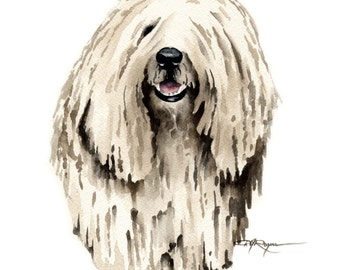 KOMONDOR Watercolor Painting ART Print by Artist DJ Rogers