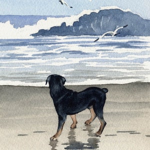 ROTTWEILER Art Print by Watercolor Artist DJ Rogers