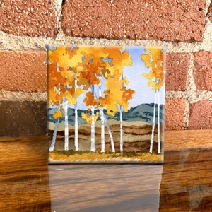 Aspen Trees Ceramic Tile - Aspen Trees Decorative Tile - Tree Lover Gift - Unique Nature Gifts