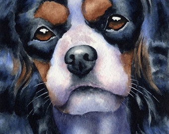 CAVALIER KING CHARLES Spaniel Art Print by Artist D J Rogers