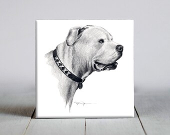 Alapaha Blue Blood Bulldog Ceramic Tile - Alapaha Blue Blood Bulldog Decorative Tile - Dog Lover Gift - Unique Dog Gifts