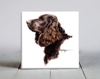 American Water Spaniel Ceramic Tile - American Water Spaniel Decorative Tile - Dog Lover Gift - Unique Dog Gifts