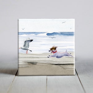 Jack Russell Chase Ceramic Tile - Jack Russell Decorative Tile - Dog Lover Gift - Unique Dog Gifts