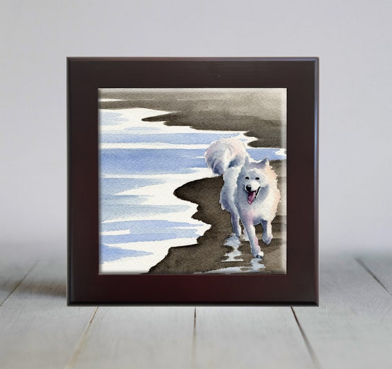 Samoyed Dog Decorative Ceramic Wall Art Tile 6x6 Samoyed Dog Decorative Ceramic Wall Art Tile 6x6