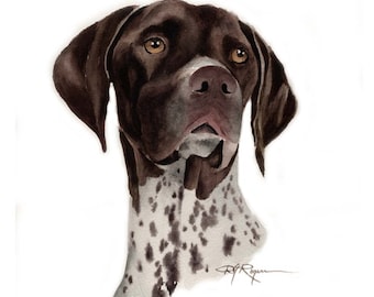 German Shorthaired Pointer Art Print by Watercolor Artist DJ Rogers