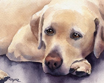 LABRADOR RETRIEVER Art Print by Watercolor Artist DJ Rogers