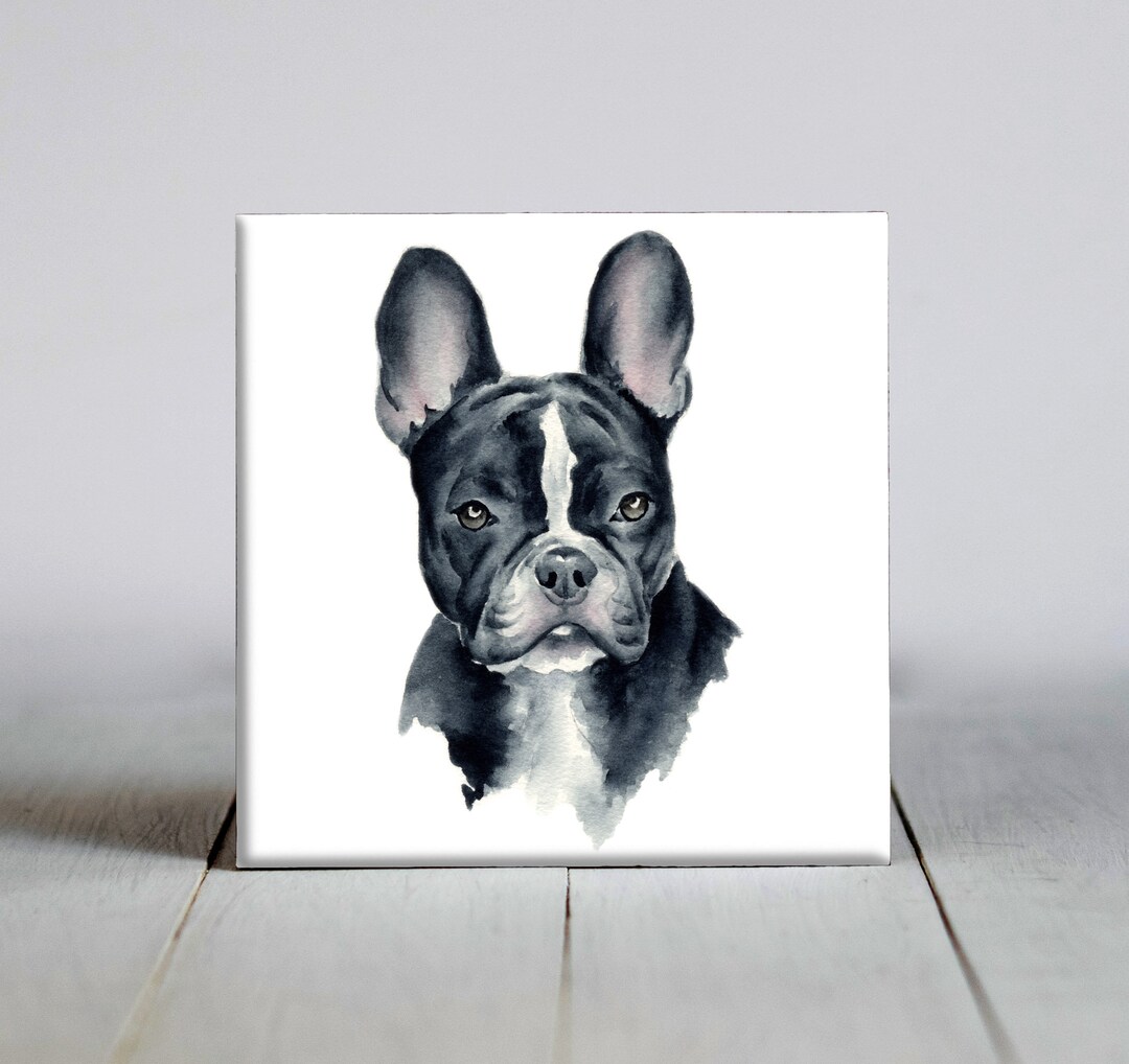 French Bulldog Ceramic Tile French Bulldog Decorative Tile Etsy
