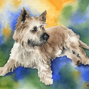 CAIRN TERRIER Art Print by Artist DJ Rogers