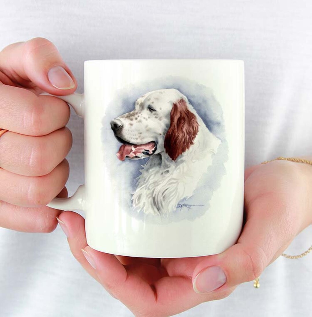 English Setter Custom 11oz Mug With Dog Art Featuring - Etsy