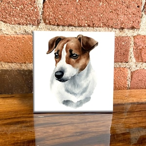 Jack Russell Terrier Ceramic Tile - Jack Russell Terrier Decorative Tile - Dog Lover Gift - Unique Dog Gifts