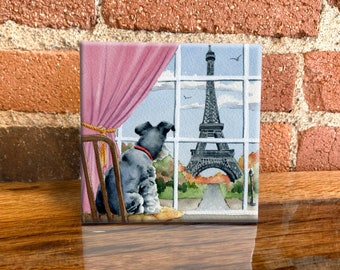 Miniature Schnauzer Ceramic Tile - Schnauzer Decorative Tile - Dog Lover Gift - Unique Dog Gifts