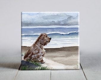 Cocker Spaniel Ceramic Tile - Cocker Spaniel Decorative Tile - Dog Lover Gift - Unique Dog Gifts