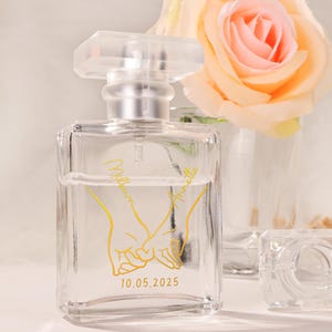 Engraved Perfume Bottle | Wedding Gifts for Bride & Groom | Wedding Gifts | Bridesmaids Gifts | Engraved Wedding Logo