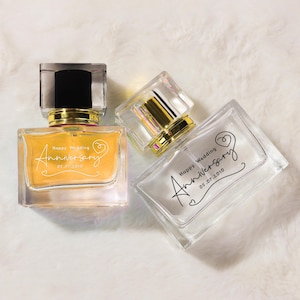 Flacone di profumo inciso da 1-1,7 OZ / 10° anniversario di matrimonio / Logo di anniversario unico e personalizzato / Regalo per la moglie / Solo flacone vuoto