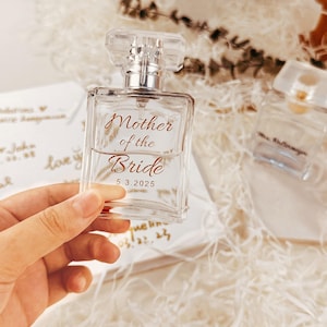 Regalo para la madre de la novia: frasco de perfume grabado, recuerdo de boda personalizado para mamá, regalo personalizado para la fiesta nupcial.