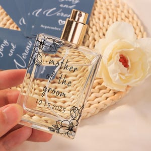 Personalized Engraved Perfume Bottle | Mother Of Bride & Mother Of Groom | Wedding Gift | Bridesmaid Gift | Refillable perfume bottle