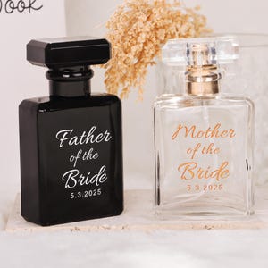 Personalisierte gravierte Parfüm-Flasche | Für Vater der Braut, Mutter der Braut | Hochzeitsgeschenke |Parfümflaschen-Sets |Nur leere Flasche