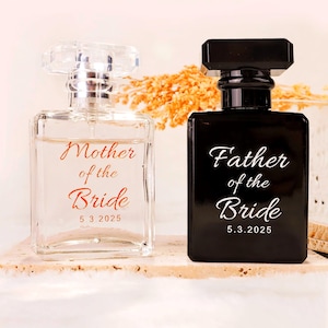 Flacone di profumo personalizzato con incisione / Per il padre della sposa, la madre della sposa / Bomboniere di nozze / Set di flaconi di profumo / Solo flacone vuoto