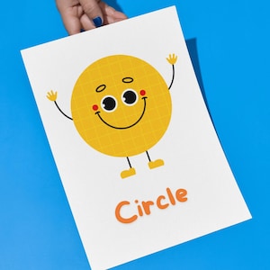 Formes imprimables pour la salle de classe ou l'enseignement à domicile. Des formes amusantes à apprendre aux enfants. Formes imprimables colorées pour la salle de classe ou l'école à la maison.