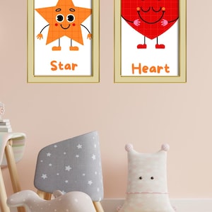 Printable Shapes: Funny Learning for Classroom or Homeschool (Digital Download)