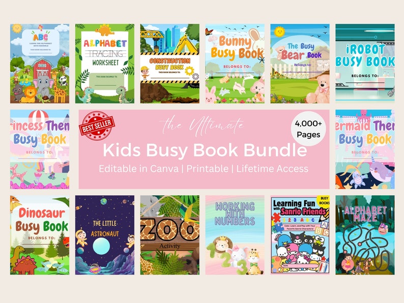 Back to School: the Ultimate BUSY BOOK BUNDLE for Kids | Printable and ...