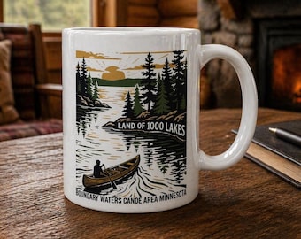 Boundary Waters Canoe Area Mug | Minnesota Coffee Cup | Land of 1000 Lakes